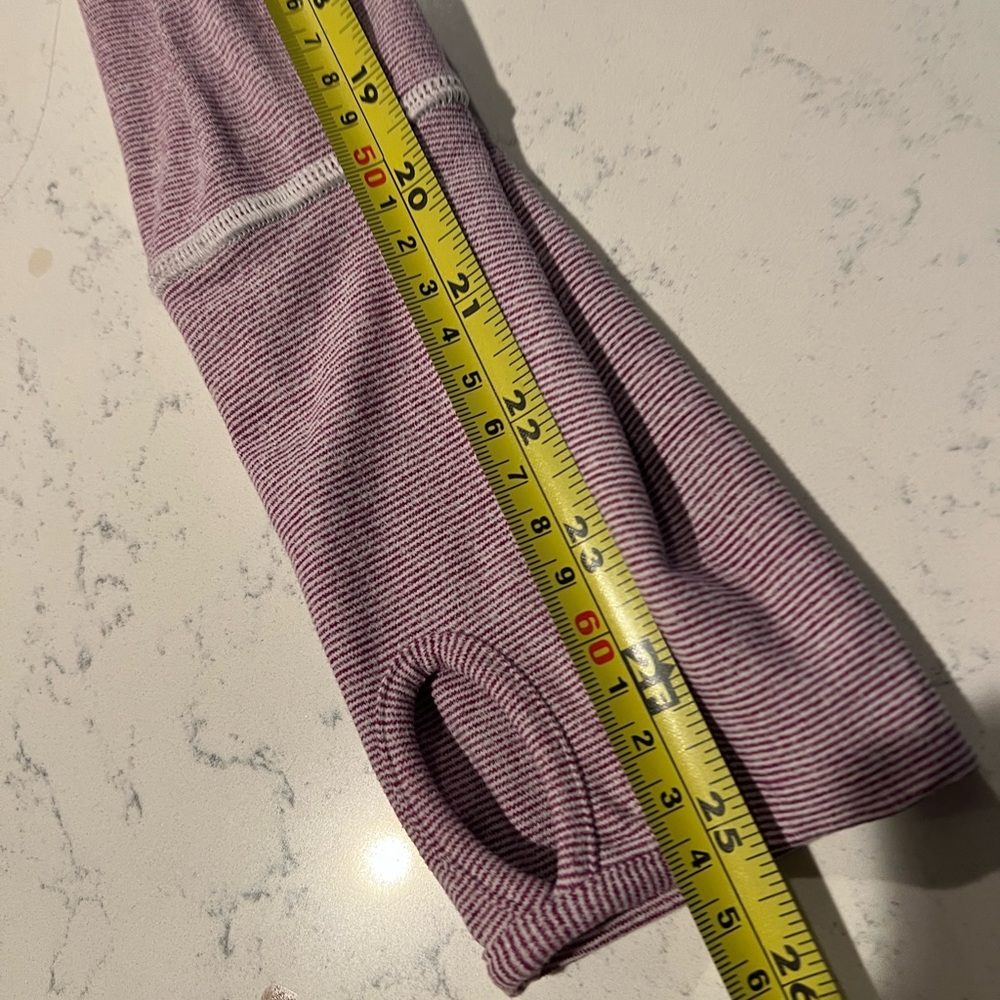 Lululemon Stride Jacket Purple Dewberry Microstripe Womens Zip Up Sweater Sz 6 - Picture 14 of 15